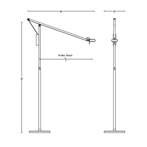 Fifty-Fifty LED Floor Lamp