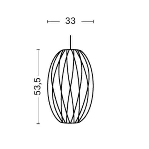 Nelson Cigar Crisscross Bubble Suspension Lamp M