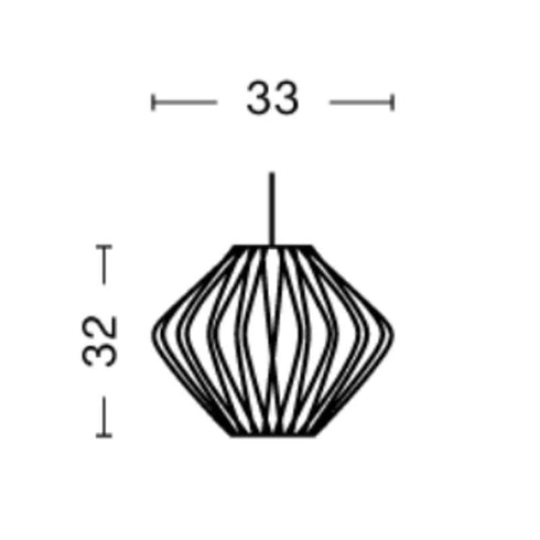Nelson Pear Crisscross Bubble Suspension Lamp