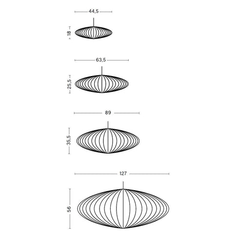 Nelson Saucer Bubble Suspension Lamp