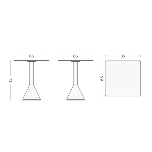 Palissade Cone Garden Table 65x65cm