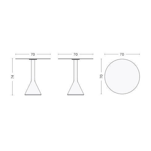 Palissade Cone Garden Table Ø70cm