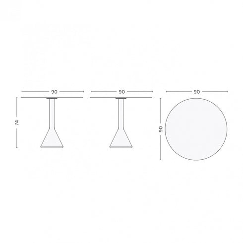 Palissade Cone Garden Table Ø90cm