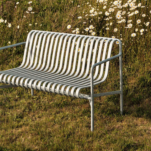 Palissade Dining Garden Bench Hot Galvanised