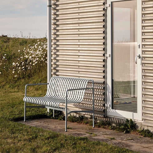 Palissade Dining Garden Bench Hot Galvanised