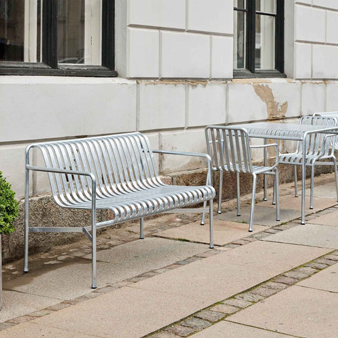 Palissade Dining Garden Bench Hot Galvanised