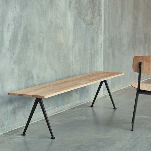 Pyramid 12 Bench Black Base 190x40cm