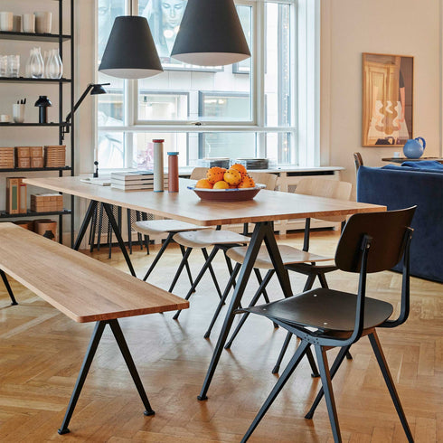 Pyramid 12 Bench Black Base 190x40cm