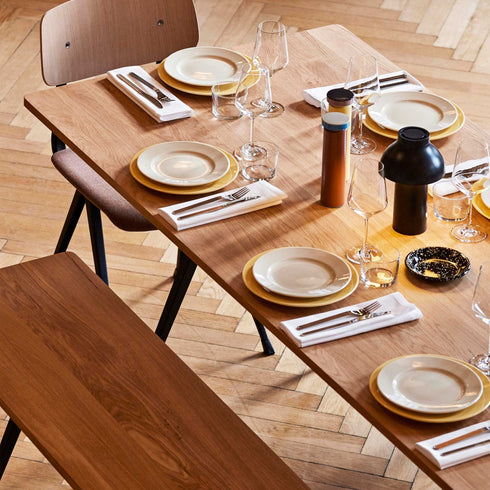 Pyramid 12 Bench Black Base 190x40cm