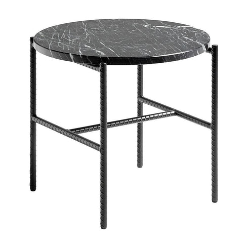 Rebar Side Table Marble Ø45cm