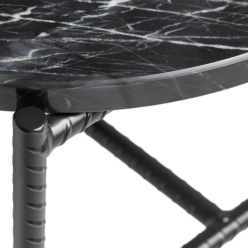 Rebar Side Table Marble Ø45cm