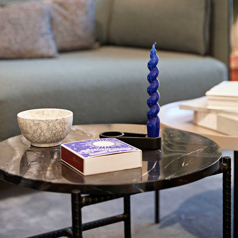 Rebar Side Table Marble Ø45cm