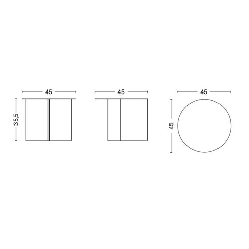 Slit Side Table Round
