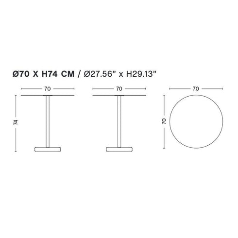 Terrazzo Garden Table Ø70cm