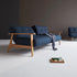 Ample Frej Sofa Bed with Armrests / Oak 232x99cm