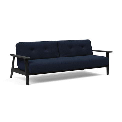 Ample Frej Sofa Bed with Armrests / Black Oak 232x99cm