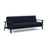 Ample Frej Sofa Bed with Armrests / Black Oak 232x99cm