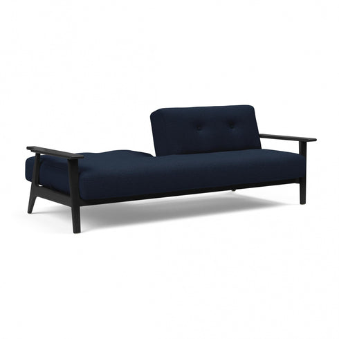 Ample Frej Sofa Bed with Armrests / Black Oak 232x99cm