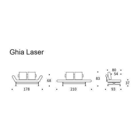 Ghia Laser Sofa Bed / 210x93cm