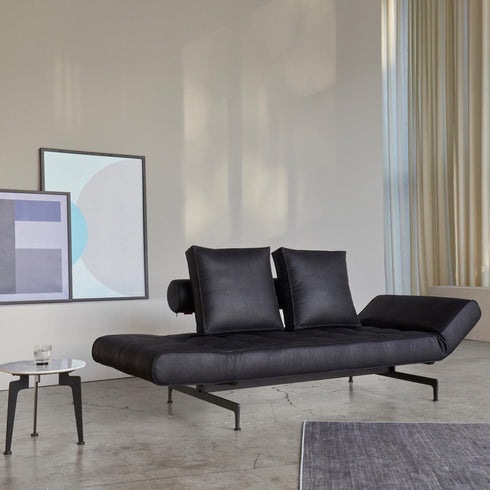 Ghia Laser Sofa Bed Fabric with leather / 210x93cm