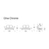 Ghia Sofa Bed Fabric Legs Chromed Steel / 210x93cm
