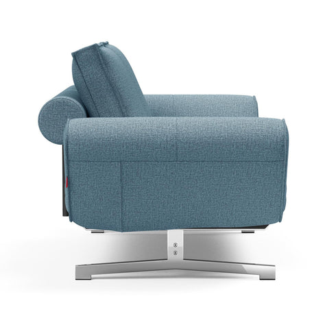 Ghia Sofa Bed Fabric Legs Chromed Steel / 210x93cm