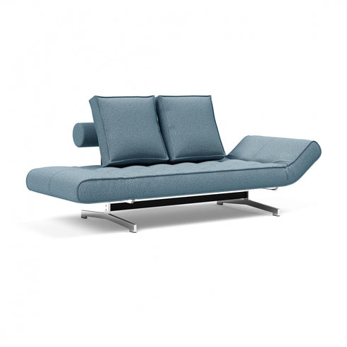 Ghia Sofa Bed Fabric Legs Chromed Steel / 210x93cm