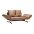 Ghia Sofa Bed Fabric with Leather / Legs Chromed Steel
