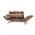Ghia Sofa Bed Fabric with Leather / Legs Chromed Steel