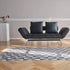 Ghia Sofa Bed Fabric with Leather / Legs Chromed Steel