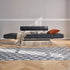 Ghia Sofa Bed Fabric with Leather / Legs Chromed Steel