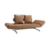 Ghia Sofa Bed Fabric with Leather / Legs Chromed Steel
