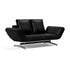 Ghia Sofa Bed Fabric with Leather / Legs Chromed Steel