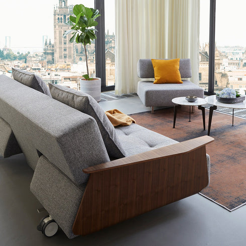 Long Horn Deluxe Excess Sofa Bed with Armrests / 245x114cm