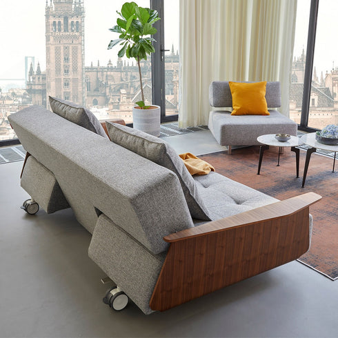 Long Horn Deluxe Excess Sofa Bed with Armrests / 245x114cm