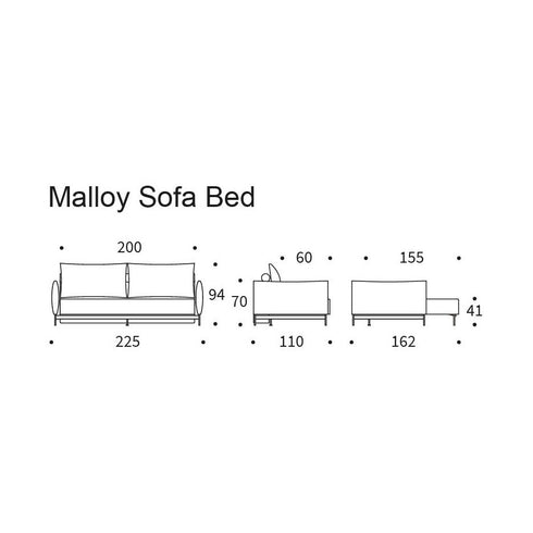 Malloy Sofa Bed / 225x110cm