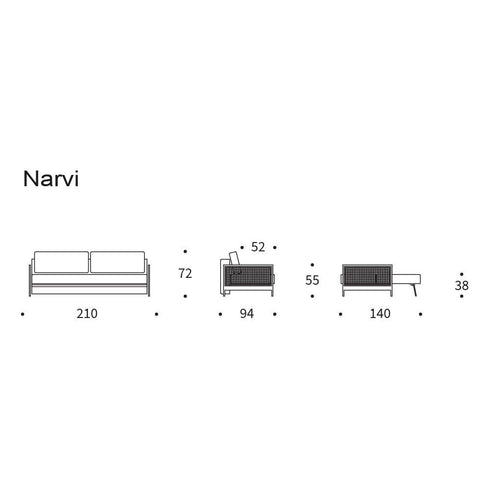 Narvi Sofa Bed / 210x94cm