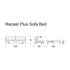 Recast Plus Sofa Bed / Legs Dark Wood 200x98cm