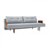 Recast Plus Sofa Bed with Armrests / Legs Dark Wood