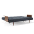 Recast Plus Sofa Bed with Armrests / Legs Dark Wood