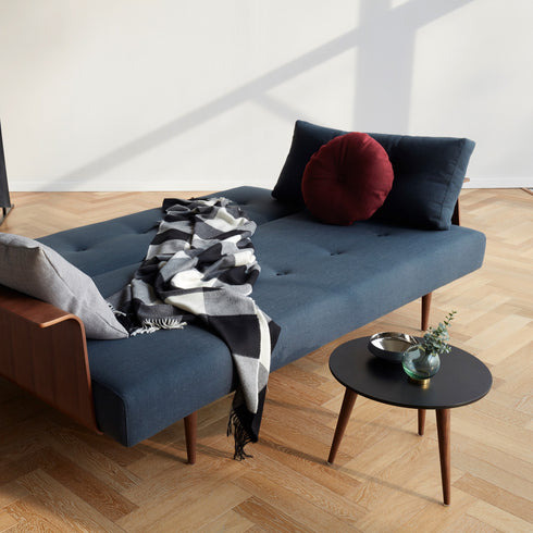 Recast Plus Sofa Bed with Armrests / Legs Dark Wood