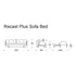 Recast Plus Sofa Bed with Armrests / Legs Dark Wood