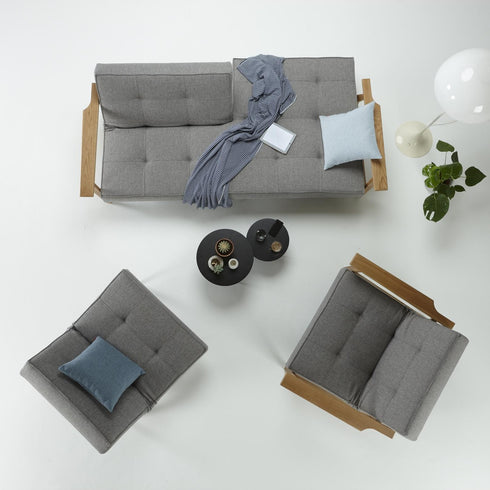 Splitback Frej Sofa Bed / Oak 232x99cm