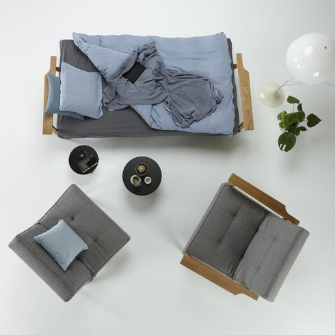 Splitback Frej Sofa Bed / Oak 232x99cm