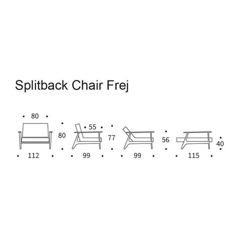 Splitback Frej Easy Chair / Oak