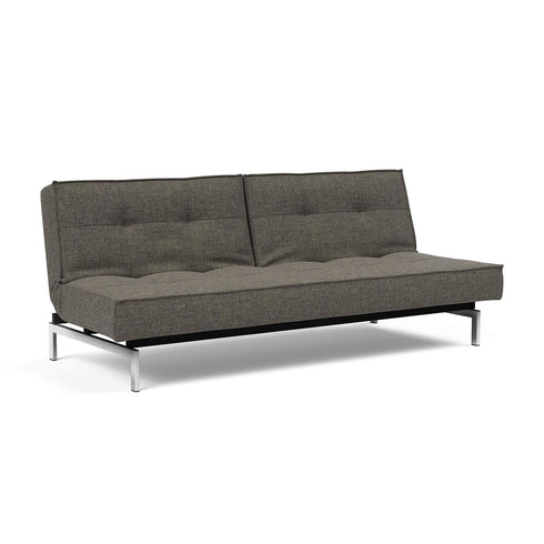 Splitback Sofa Bed / Chrome 210x89cm