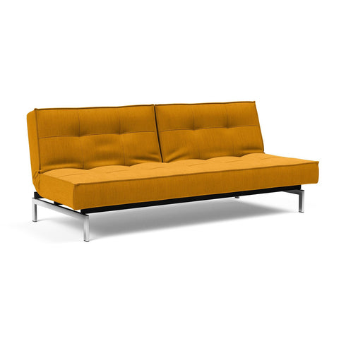 Splitback Sofa Bed / Chrome 210x89cm