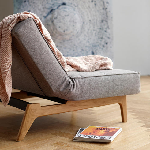 Splitback Sofa Bed / Oak 210x96cm