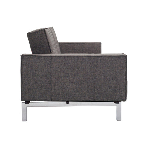 Splitback Sofa Bed with Armrests / Chrome 241x89cm