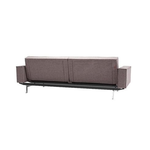 Splitback Sofa Bed with Armrests / Chrome 241x89cm